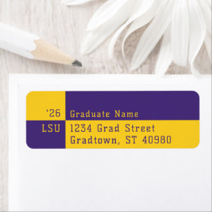 Modern Design School Colors Return Address Label