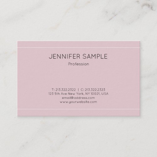 Modern Design Simple Professional Elegant Plain Business Card