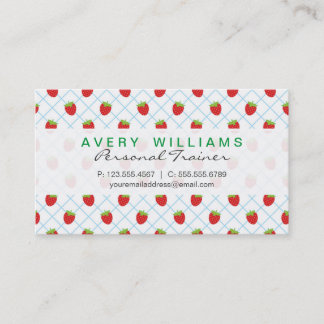 Modern Design, Strawberries, Strawberry Business Card
