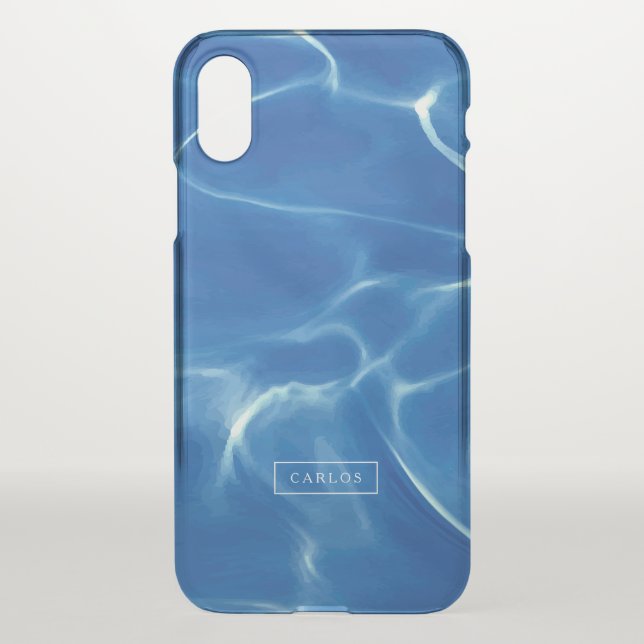 Modern design Swimming pool water reflection Uncommon iPhone Case (Back)