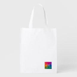 Modern Design Upload Add Logo Here Trendy Grocery Bag