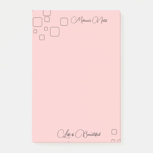 Modern design with pink background Notes (Front)