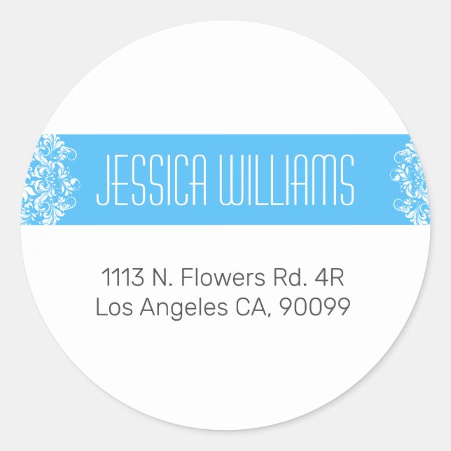 Modern design with vintage accent classic round sticker (Front)