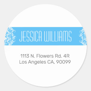 Modern design with vintage accent classic round sticker