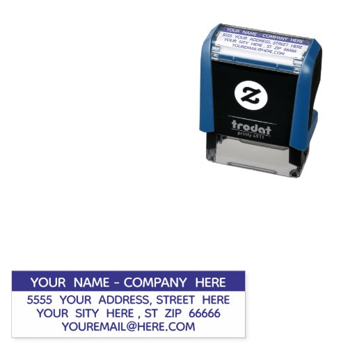 Modern Design Your Address Name E_mail Colors Self_inking Stamp