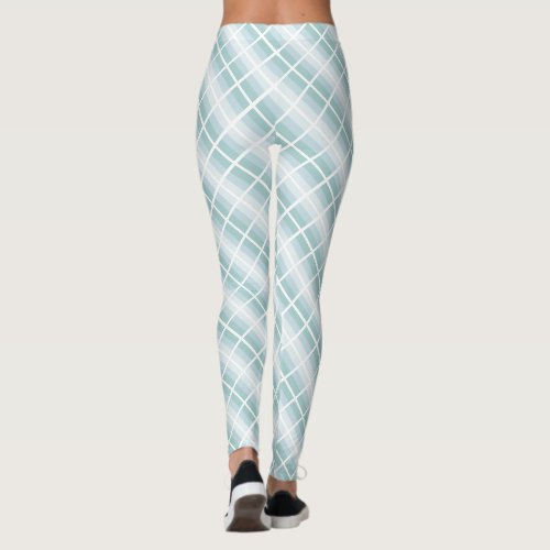 Modern Designed Blue Green Template Pastel Color Leggings