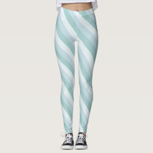 Modern Designed Trendy Chic Blue Green Template Leggings