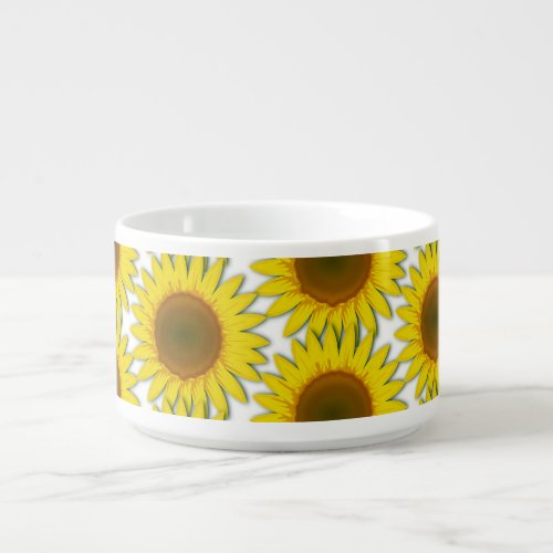 Modern Designed Yellow Sunflower Pattern Bowl