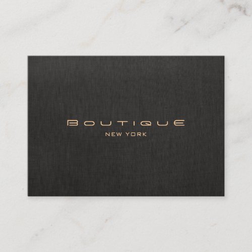 Modern Designer Faux Black Linen Professional Business Card Templates