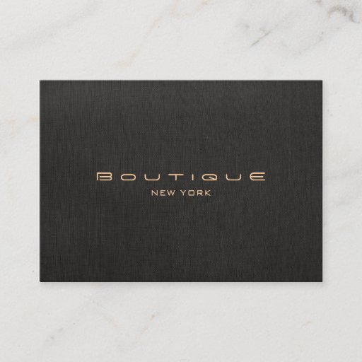 Customizable Modern Designer Faux Black Linen Professional Business Card Templates