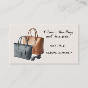 Modern Designer Handbag Accessories Business Card