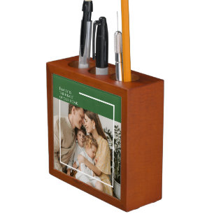 Modern Desk Organizer with Photo and Message