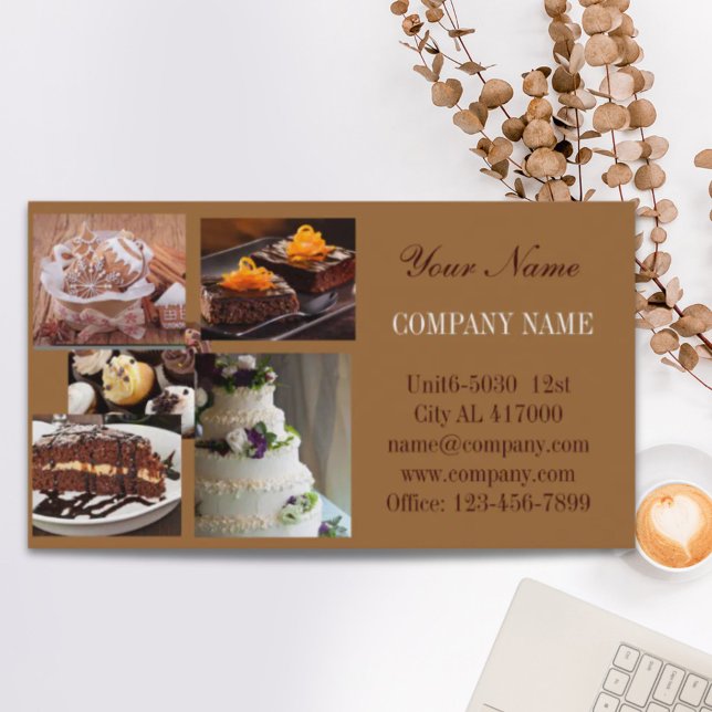 Modern dessert cake cupcake baker bakery business card (Modern dessert cake cupcake baker bakery business card)
