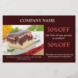 Modern dessert cupcake cake bakery flyer