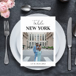 Modern Destination Photo & Name Travel Wedding Table Number<br><div class="desc">Decorate your wedding tables with this elegant card, featuring your custom photo & text. Easily add your own details by clicking on the "personalize" option. 🌸 PLEASE NOTE: The size of this card is 3.5" x 5". If you’d like a larger size, please contact me before 💖 making your purchase....</div>