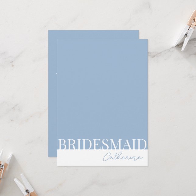 Modern Detailed Bridesmaids Proposal Card (Front/Back In Situ)