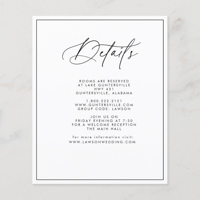 Modern Details Card (Front)