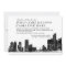 Modern Detroit Skyline Black and White Wedding