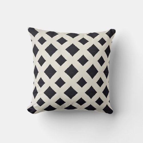 Modern Dhurrie_Inspired Crisscross Pattern Throw Pillow