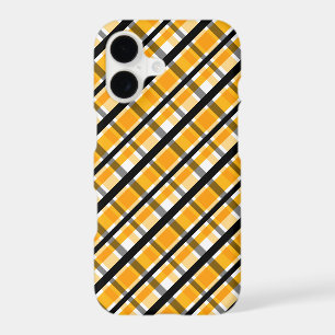 Modern Diagonal Autumn Plaid Pattern iPhone 17 Case