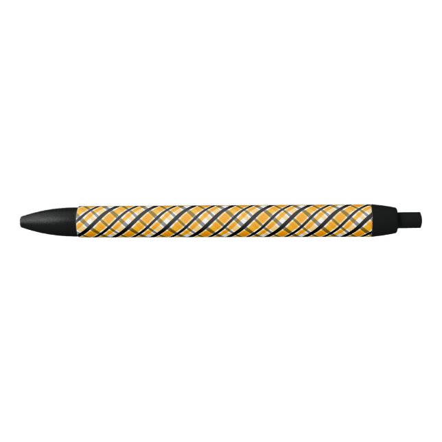 Modern Diagonal Autumn Plaid Pattern Pen (Front)