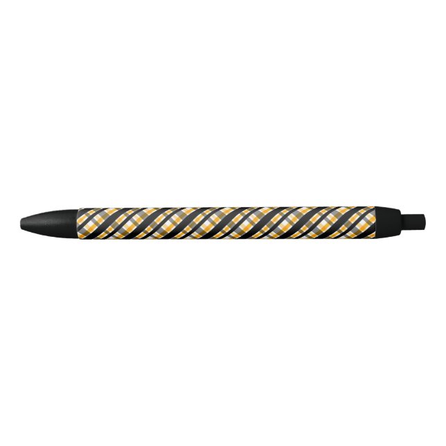 Modern Diagonal Autumn Plaid Pattern Pen (Front)