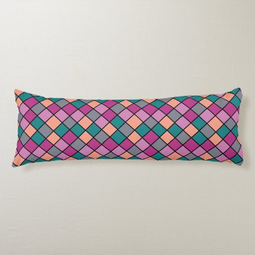Modern Diagonal Tiles 5 Colors Body Pillow