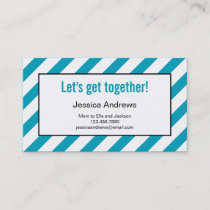 Modern Diagonals Mommy Card / Contact Card