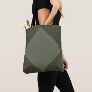 Modern Diamond Moss Green Tote Bag