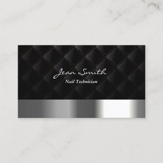 Modern Diamond Quilt Nail Technician Business Card Zazzle Modern Diamond Quilt Nail Technician Business Card