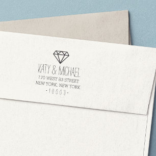 Modern Diamond Return Address Stamp
