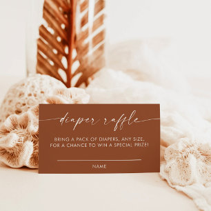 Modern Diaper Raffle Card Baby Shower Game