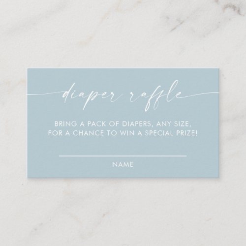 Modern Diaper Raffle Card | Boy Baby Shower Game 