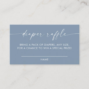 Modern Diaper Raffle Card Boy Baby Shower Game