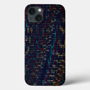 Modern Digital Abstract Multi-Color iPhone 13 Case