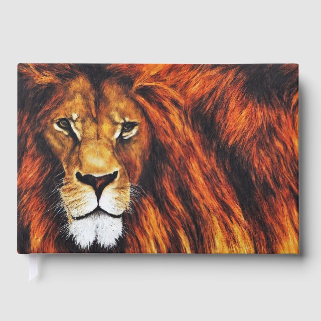 Modern digital art in 3D style Foil Guest Book (Front)