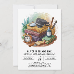 Modern Digital Detective Birthday Invitation