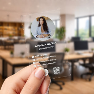 Modern Digital Marketing Clear Business Cards
