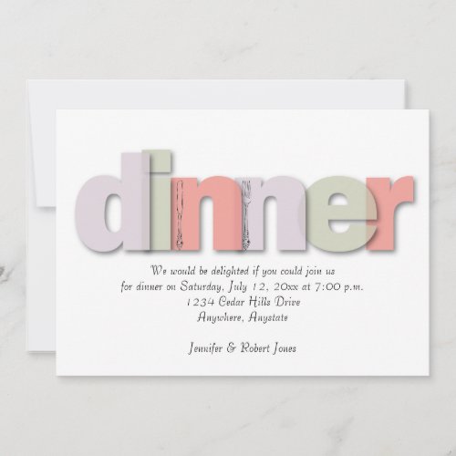 Modern Dinner Party Invitation