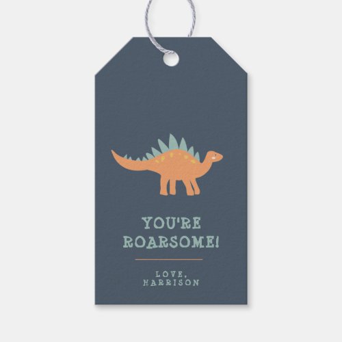 Modern Dinosaur Kids Personalized Gift Tag