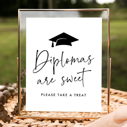 Modern Diplomas Are Sweet Graduation Party Sign