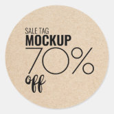 75 Percent Off retail price discount store sale Square Sticker