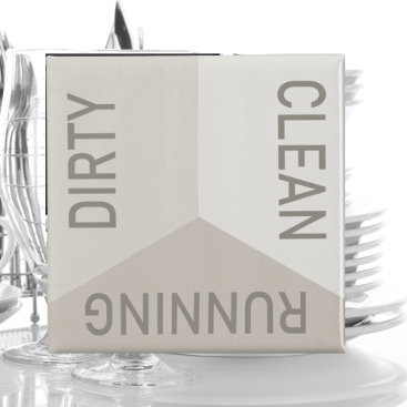 Modern Dishwasher Dirty Clean Running Reversible Magnet