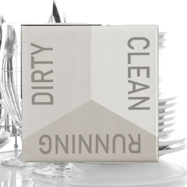 Modern Dishwasher Dirty Clean Running Reversible Zazzle