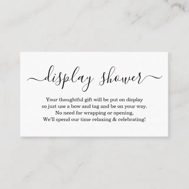Modern Display Shower Insert for Invitation | Zazzle