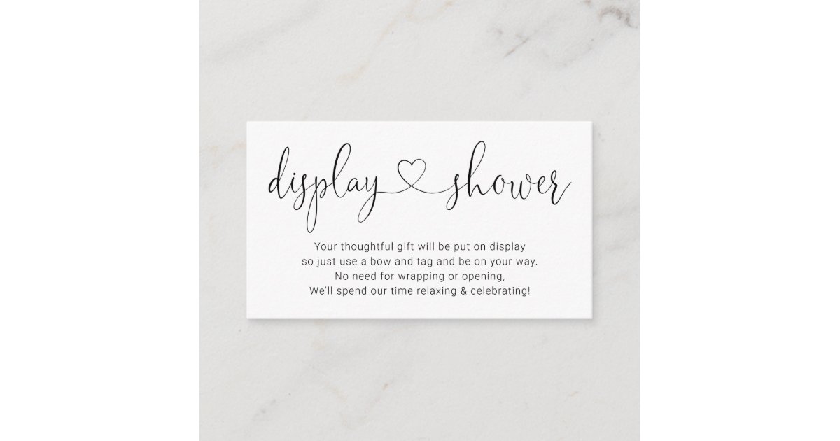 Modern Display Shower Insert For Invitation Zazzle