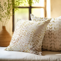 Modern Distressed Gold Pattern - Herringbone