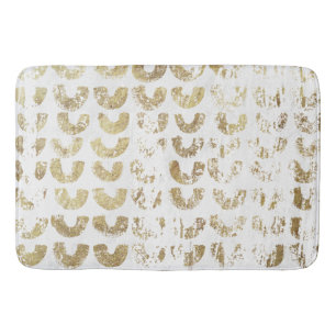 Modern Distressed Gold Pattern - Smiles Bath Mat