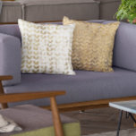 Modern Distressed Metallic Gold Pattern - Chevron Throw Pillow<br><div class="desc">Modern Distressed Grungy Metallic Gold Pattern -Chevron. Add something lavish to your style. The lustrous subtlety of this decorative pillow brings depth and tonal richness with a vintage touch to your space. Get lost in the elegant design of your home.</div>