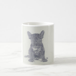 Modern Distressed Photo French Bulldog Lover Coffee Mug